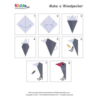 Origami Woodpecker